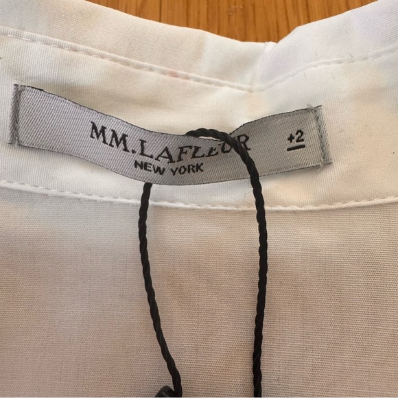 NWT M.M. LaFleur The Larsen Shirt White Button Down Plus Size 2X - Picture 10 of 14